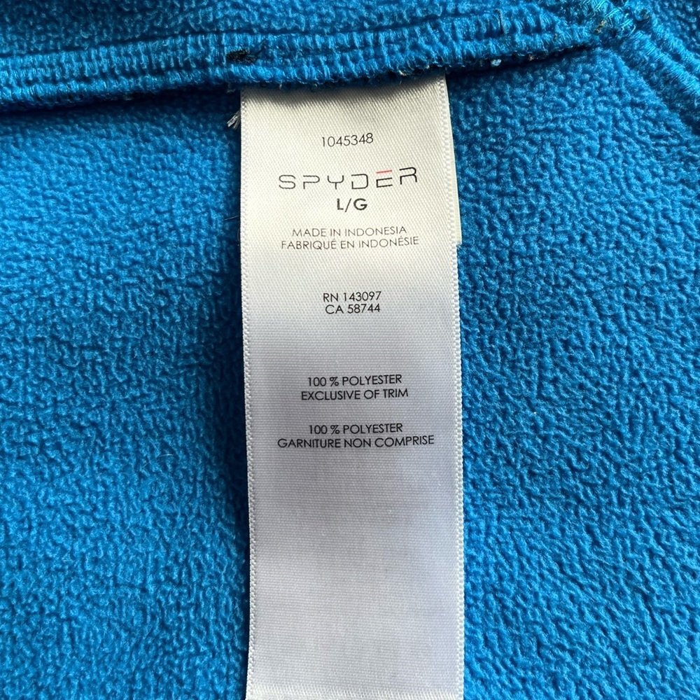 Spyder Women’s Blue Heathered Full-Zip Fleece Jacket L, Gorpcore Layering Piece - Picture 9 of 16
